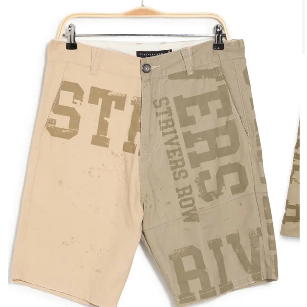 Strivers Row billboard shorts tan with Strivers row logo size 38